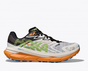 White / Black / Green Men's HOKA Tecton X 2 Trail Running Shoes | 8691305-PR