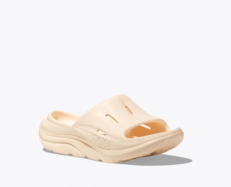 Beige Kids' HOKA Ora Recovery 3 Slides | 6523914-LZ