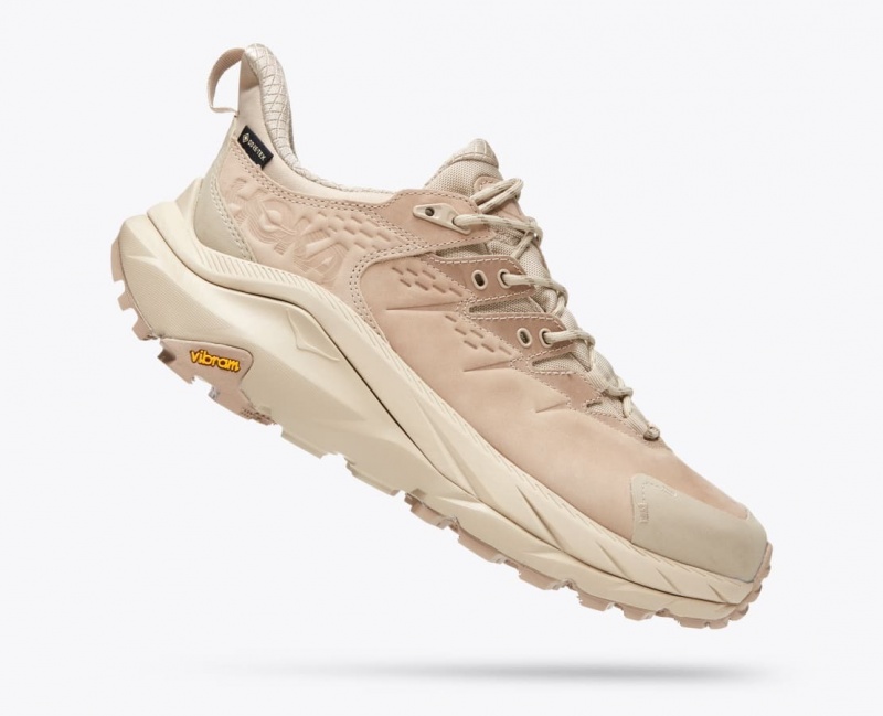 Beige / Khaki Women's HOKA Kaha 2 Low GTX Hiking Shoes | 7459831-WX