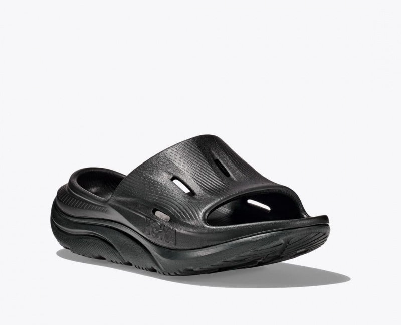 Black Kids' HOKA Ora Recovery 3 Slides | 6512073-HP