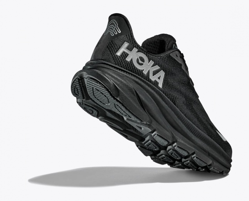 Black Men's HOKA Clifton 9 GTX Running Shoes | 1897265-SK