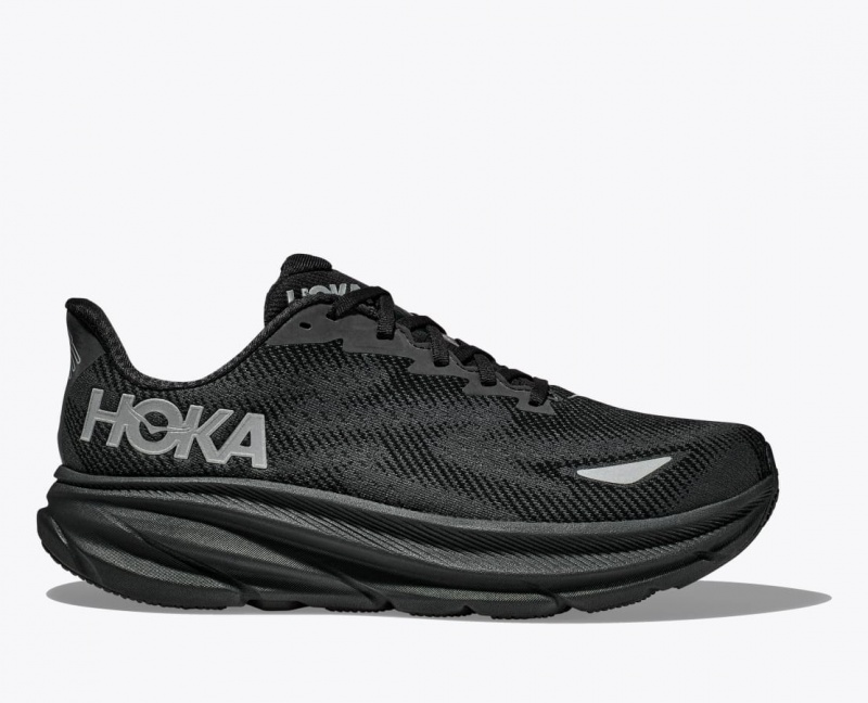 Black Men\'s HOKA Clifton 9 GTX Running Shoes | 1897265-SK