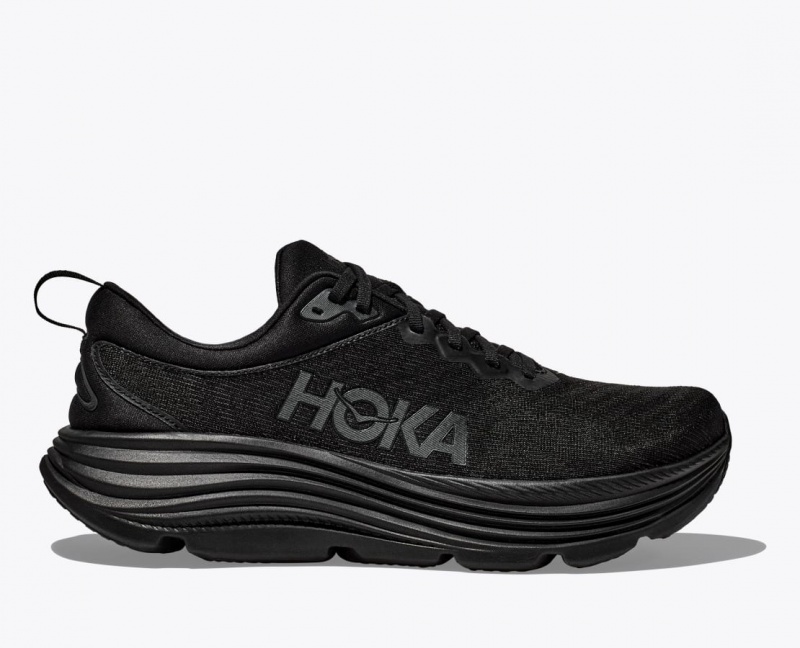 Black Men\'s HOKA Gaviota 5 Running Shoes | 5473291-DB