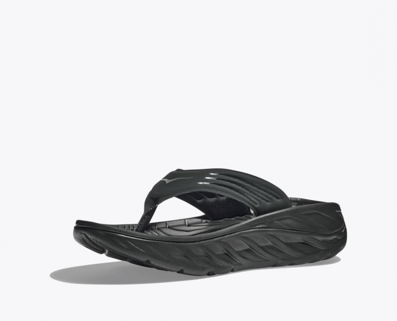 Black Men's HOKA ORA Recovery Flip Flops | 3586241-CF