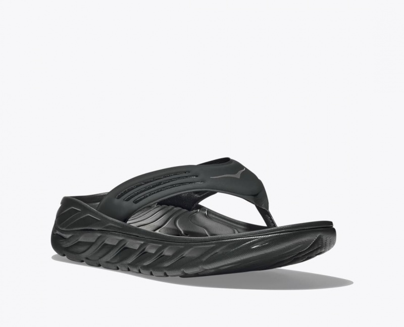 Black Men's HOKA ORA Recovery Flip Flops | 3586241-CF