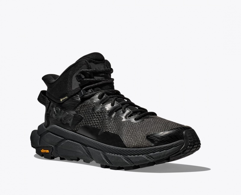 Black Men's HOKA Trail Code GTX Hiking Boots | 0145293-EZ