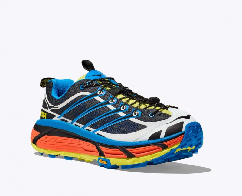 Black / Blue Women's HOKA Mafate Three2 Trail Running Shoes | 1470958-KN