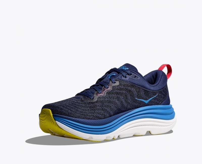 Black / Navy Men's HOKA Gaviota 5 Running Shoes | 8790632-MO