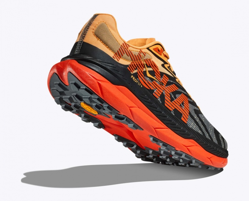 Black / Orange / Red Men's HOKA Tecton X 2 Trail Running Shoes | 1275486-QU