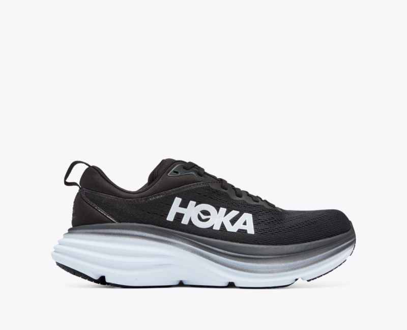 Black / White Women\'s HOKA Bondi 8 Running Shoes | 0561389-VH