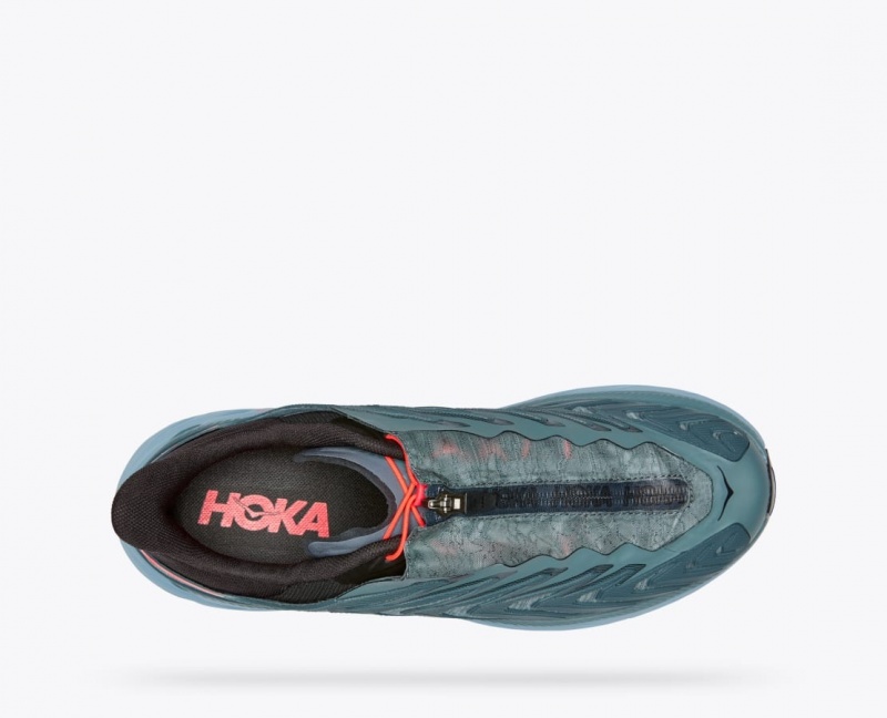 Blue Green / Grey Women's HOKA Project Clifton Sneakers | 8105972-MR