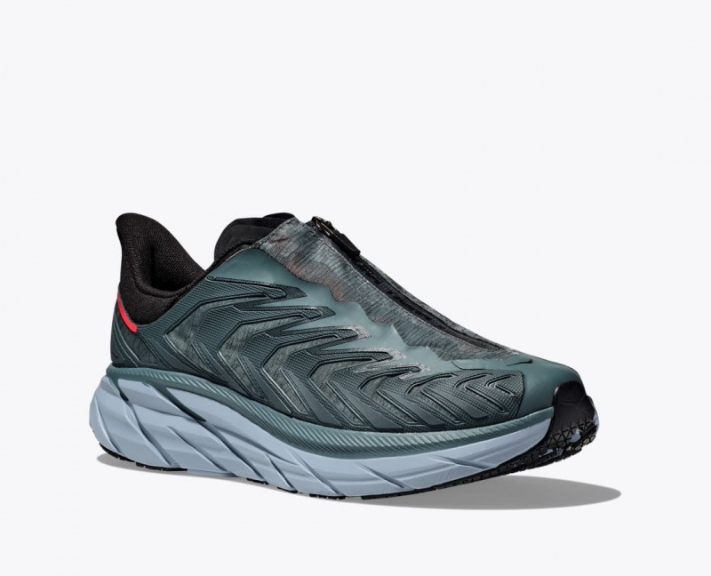 Blue Green / Grey Women's HOKA Project Clifton Sneakers | 8105972-MR