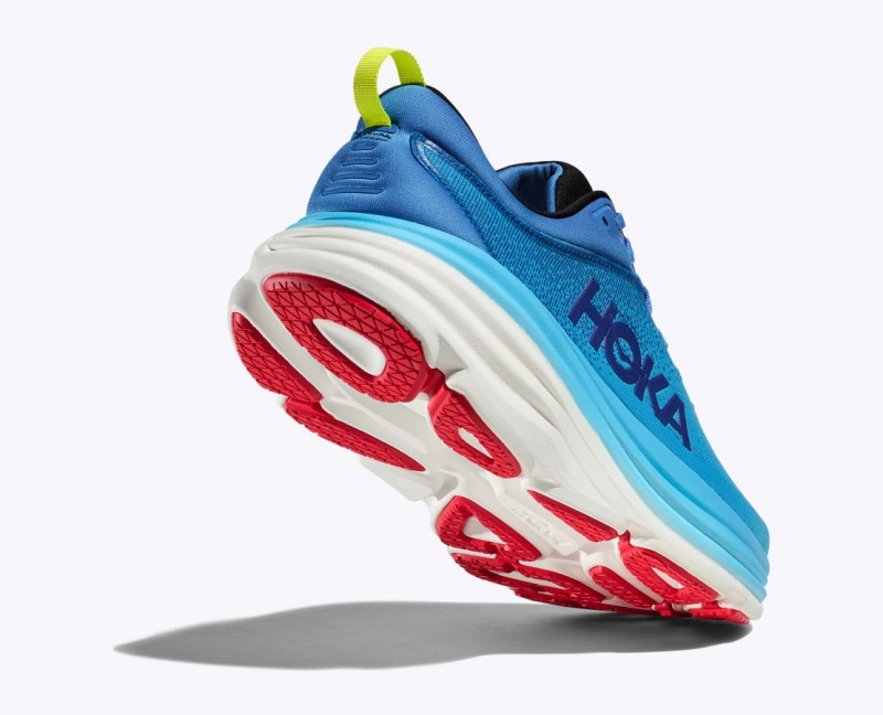 Blue Men's HOKA Bondi 8 Running Shoes | 7840193-UZ