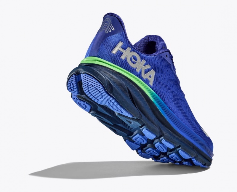 Blue Men's HOKA Clifton 9 GTX Running Shoes | 5712436-PN