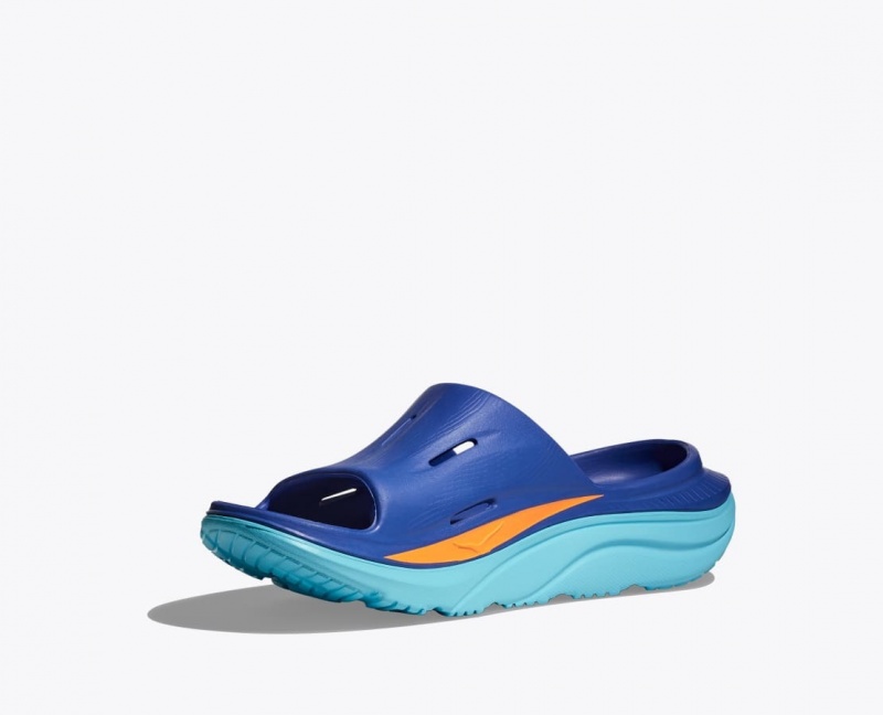 Blue Men's HOKA IRONMAN Ora Recovery Slide | 4258316-UG