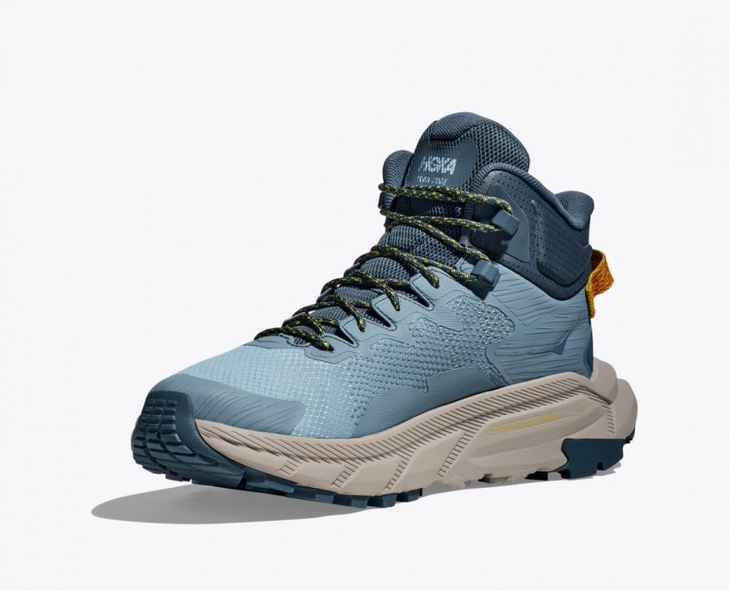 Blue Men's HOKA Trail Code GTX Hiking Boots | 4721386-FE