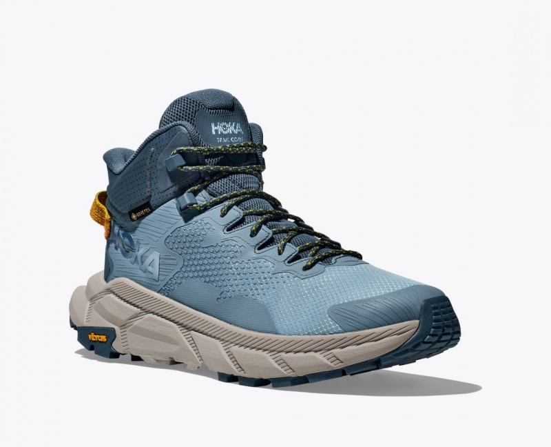 Blue Men's HOKA Trail Code GTX Hiking Boots | 4721386-FE