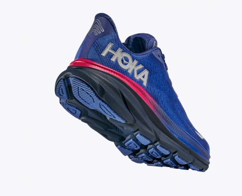 Blue Women's HOKA Clifton 9 GTX Running Shoes | 8149752-ZH