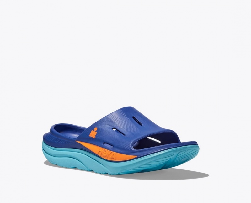 Blue Women's HOKA IRONMAN Ora Recovery Slide | 7031698-OH