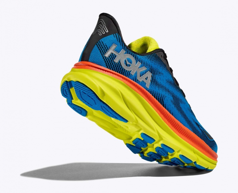 Blue / Black Women's HOKA Clifton 9 GTX Running Shoes | 1289760-LQ