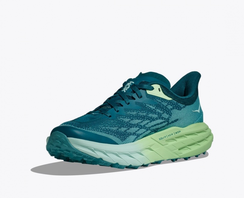 Blue / Green Women's HOKA Speedgoat 5 Trail Running Shoes | 1984367-ZN