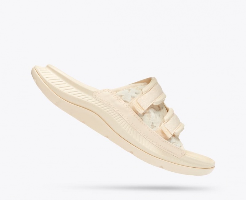 Cream Men's HOKA Ora Luxe Slide | 8723059-RF