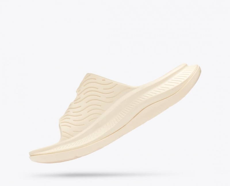 Cream Men's HOKA Ora Luxe Slide | 8723059-RF