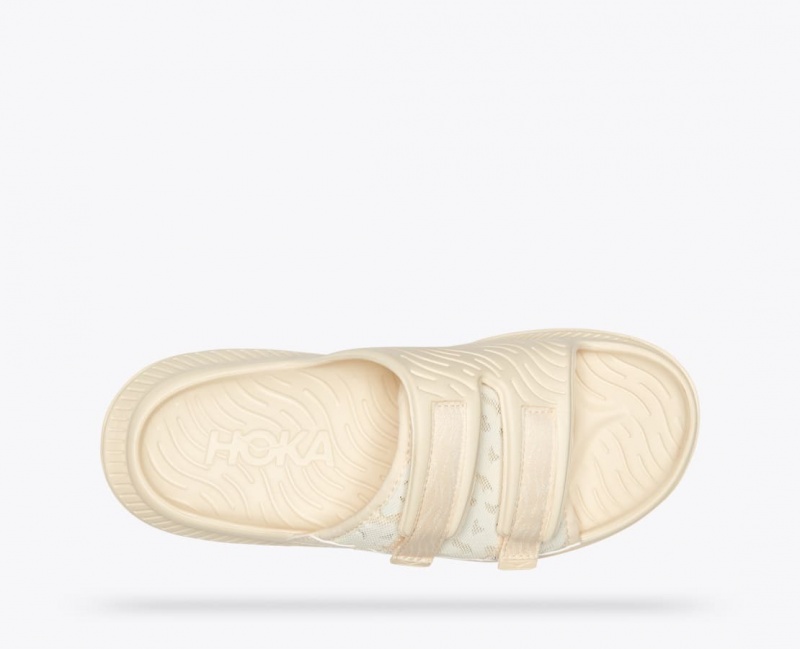 Cream Men's HOKA Ora Luxe Slide | 8723059-RF