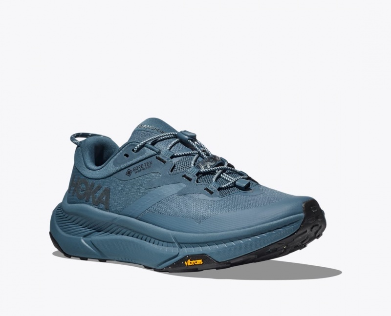 Dark Blue Men's HOKA Transport GTX Walking Shoes | 4218706-QK