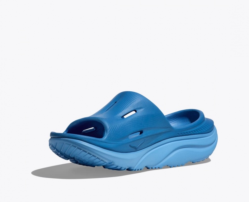 Dark Blue Women's HOKA Ora Recovery 3 Slide | 5904763-SV