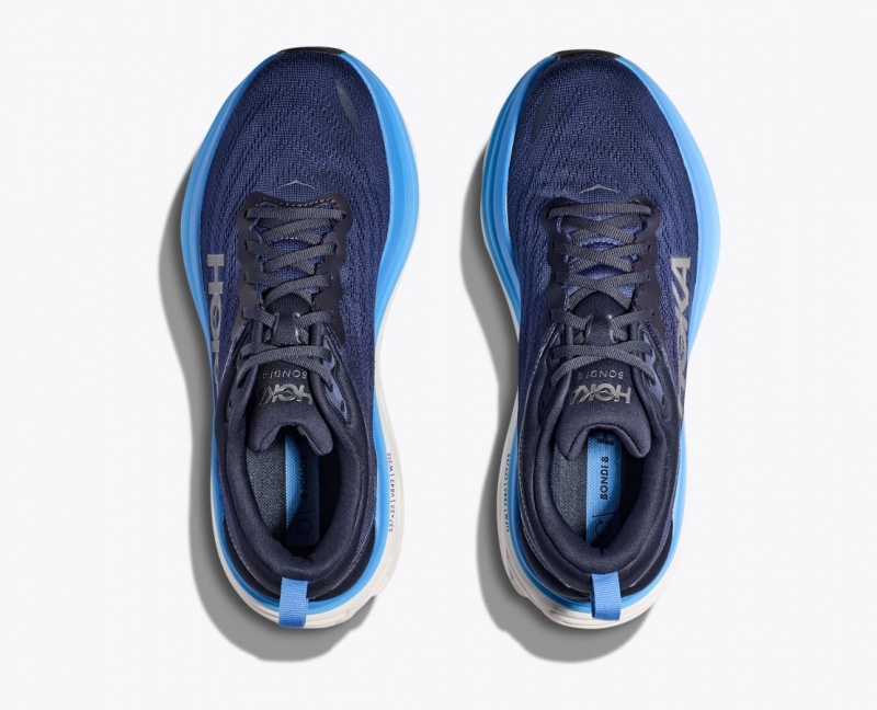 Dark Blue / Blue Men's HOKA Bondi 8 Running Shoes | 3804712-BK