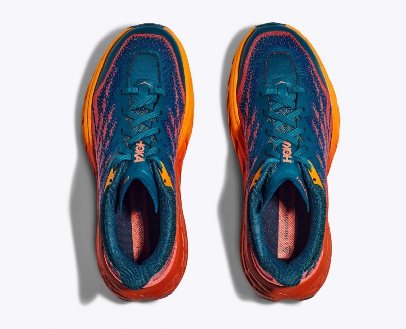 Dark Blue / Orange Women's HOKA Speedgoat 5 Trail Running Shoes | 0732948-QZ