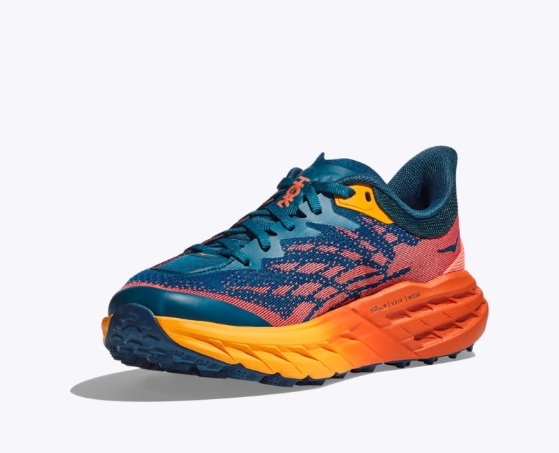 Dark Blue / Orange Women's HOKA Speedgoat 5 Trail Running Shoes | 0732948-QZ