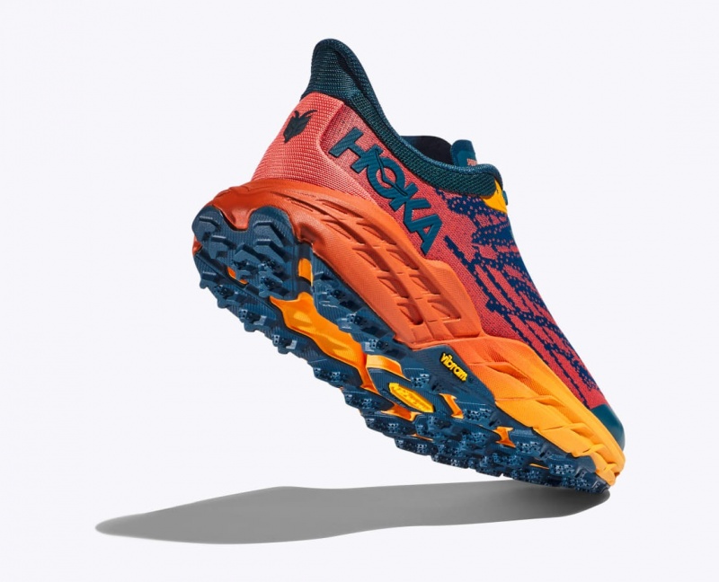 Dark Blue / Orange Women's HOKA Speedgoat 5 Trail Running Shoes | 0732948-QZ