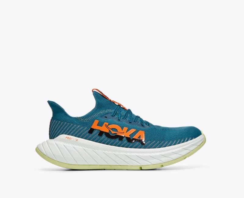 Dark Green / Black Men\'s HOKA Carbon X 3 Running Shoes | 8097214-WJ