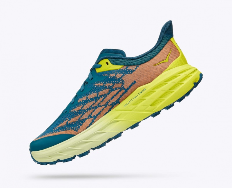 Dark Green / Orange Men's HOKA Speedgoat 5 Trail Running Shoes | 6071843-BF