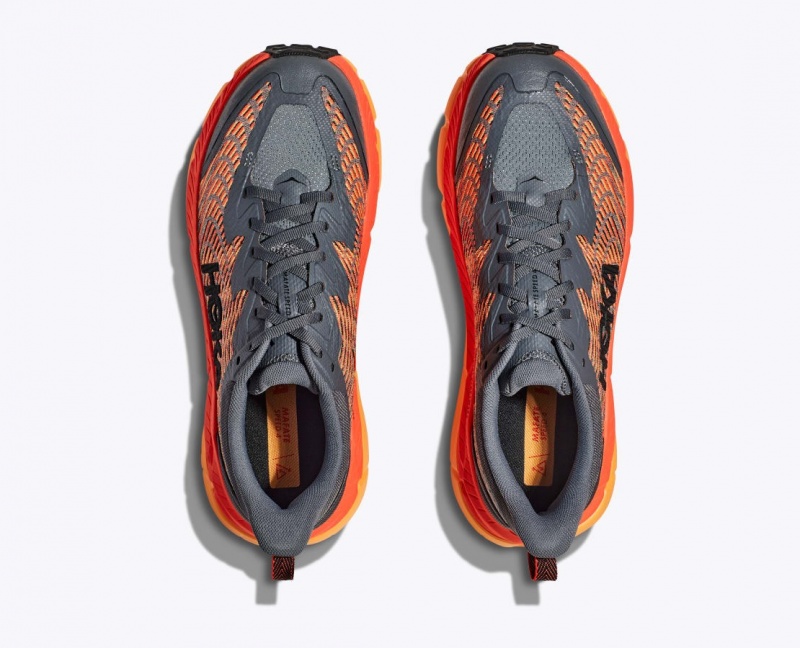 Dark Grey / Orange Men's HOKA Mafate Speed 4 Trail Running Shoes | 2839604-EQ