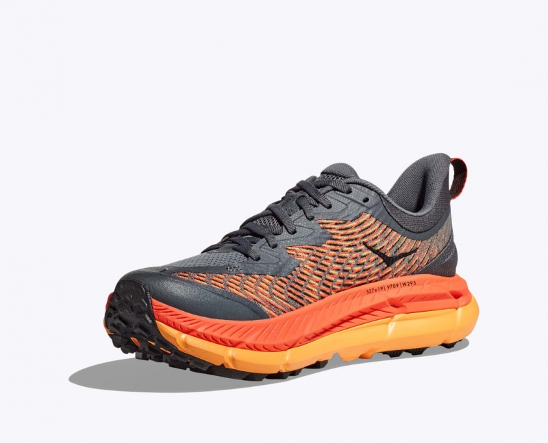 Dark Grey / Orange Men's HOKA Mafate Speed 4 Trail Running Shoes | 2839604-EQ