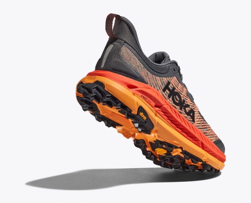 Dark Grey / Orange Men's HOKA Mafate Speed 4 Trail Running Shoes | 2839604-EQ