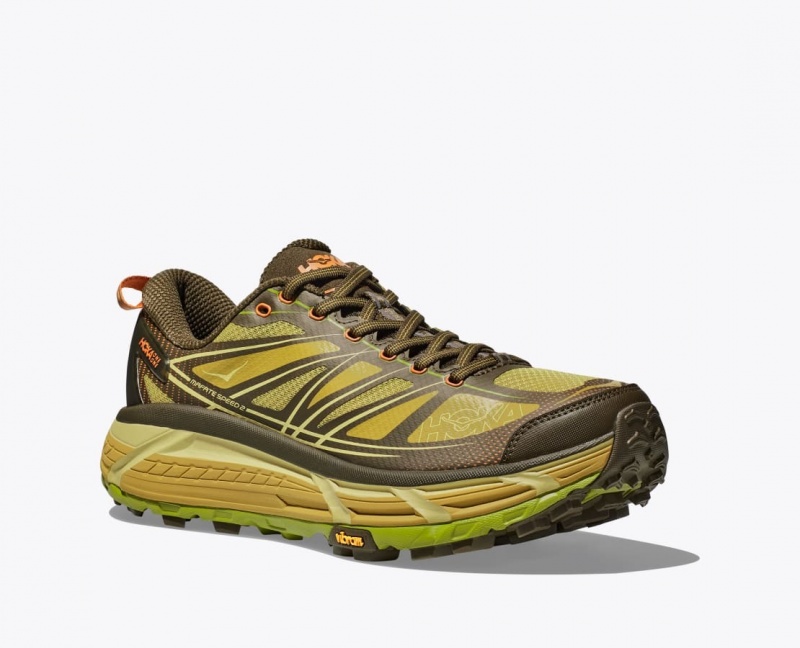 Dark Olive Women's HOKA Mafate Speed 2 Sneakers | 9062453-ZE