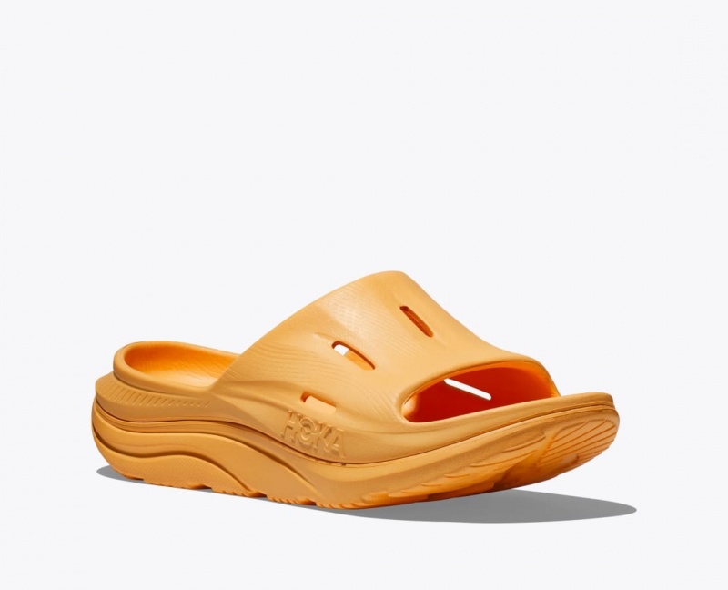 Dark Orange Men's HOKA Ora Recovery 3 Slide | 3724591-QV