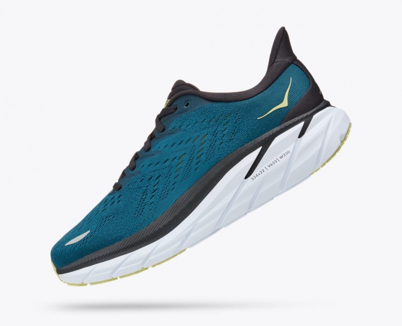 Dark Turquoise / Black Men's HOKA Clifton 8 Running Shoes | 6318279-NQ