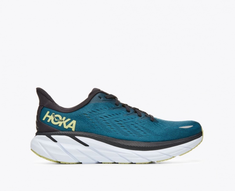 Dark Turquoise / Black Men\'s HOKA Clifton 8 Running Shoes | 6318279-NQ