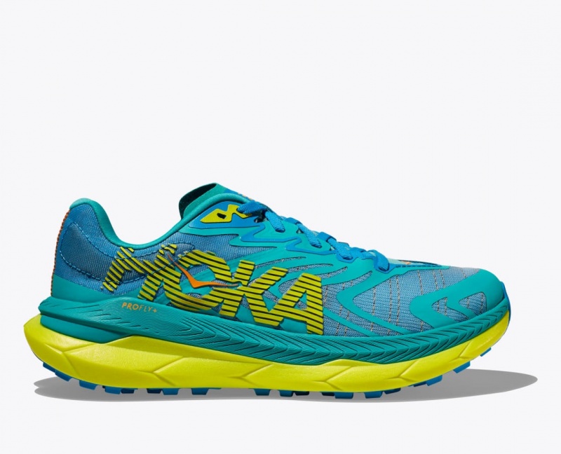 Dark Turquoise / Green Men\'s HOKA Tecton X 2 Trail Running Shoes | 2803945-GR