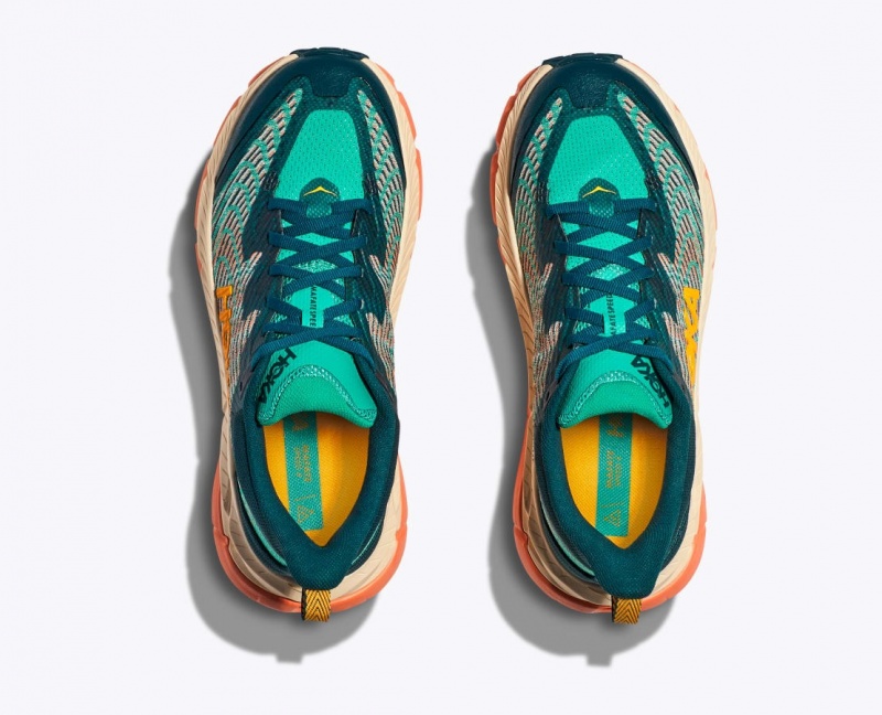 Dark Turquoise / Orange Women's HOKA Mafate Speed 4 Trail Running Shoes | 6378250-JP