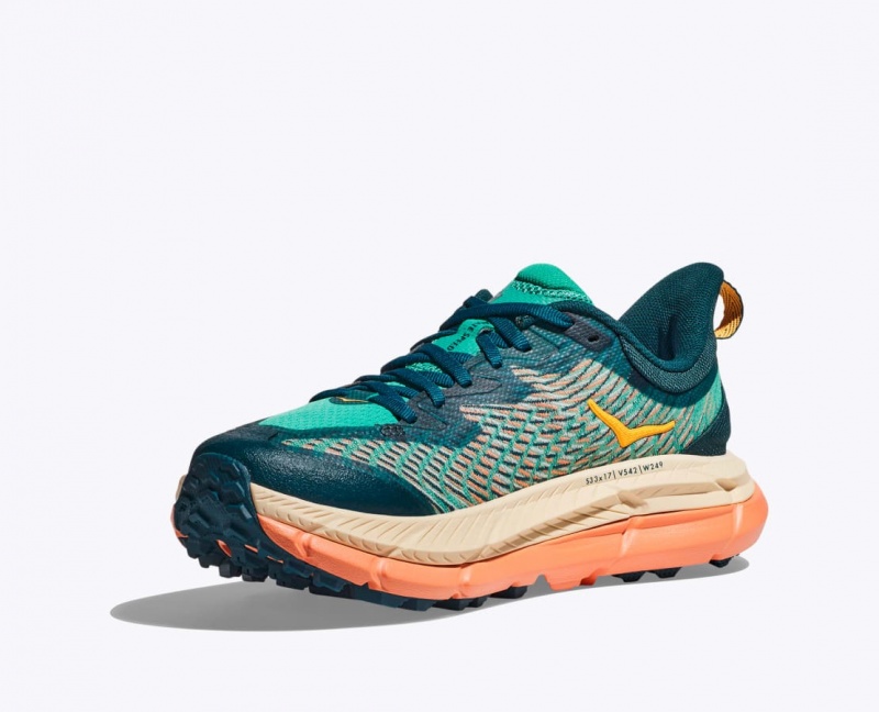 Dark Turquoise / Orange Women's HOKA Mafate Speed 4 Trail Running Shoes | 6378250-JP