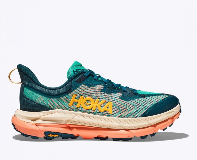 Dark Turquoise / Orange Women\'s HOKA Mafate Speed 4 Trail Running Shoes | 6378250-JP