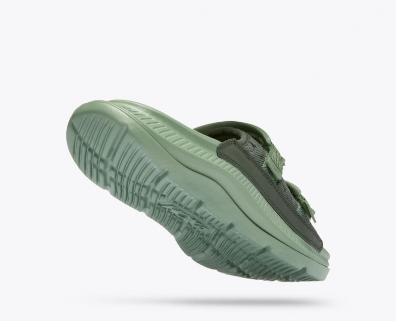 Green Men's HOKA Ora Luxe Slide | 4927061-PY