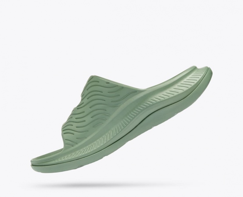 Green Men's HOKA Ora Luxe Slide | 4927061-PY