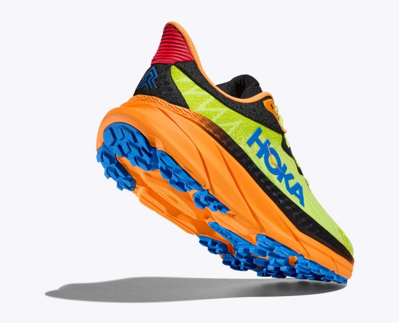 Green / Black / Orange Men's HOKA Challenger 7 Trail Running Shoes | 9514287-KX